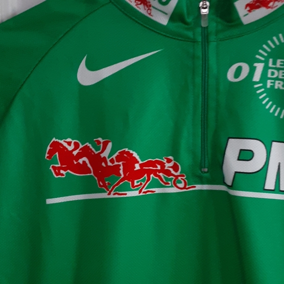 NIKE, PMU, 01 LE TOUR DE FRANCE, Racing Jersey Size Medium Made in Italy - Picture 8 of 9